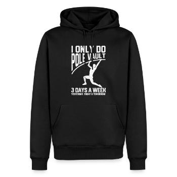 Lustiger Stabhochsprung Stabhochsprung - Männer Premium Bio Hoodie - Schwarz - Vorne - Nico (187cm)