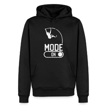 Saut à la perche amusant Saut à la perche - Sweat à capuche Premium bio Homme - noir - Devant - Nico (187cm)