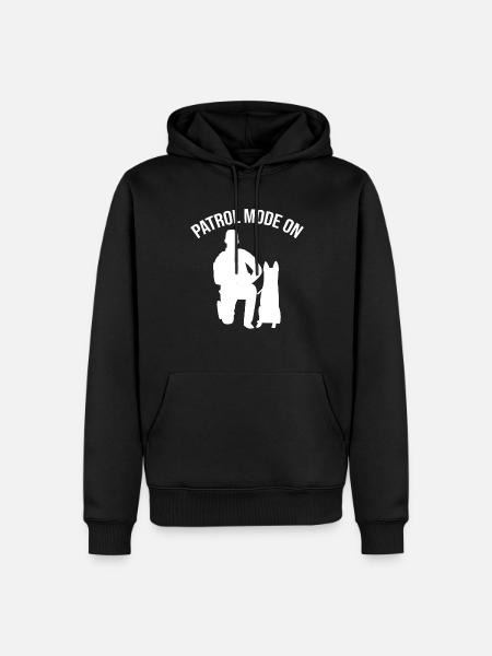 Polizeibeamter Polizeihund - Männer Premium Bio Hoodie - Schwarz
