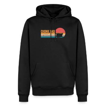 Chonk Meme Katze Chonk Dad - Männer Premium Bio Hoodie - Schwarz - Vorne - Nico (187cm)