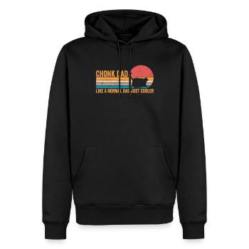 Chonk Meme Katze - Männer Premium Bio Hoodie - Schwarz - Vorne - Nico (187cm)