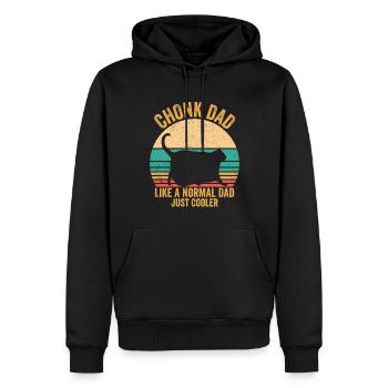 Chonk Meme Katze - Männer Premium Bio Hoodie - Schwarz - Vorne - Nico (187cm)