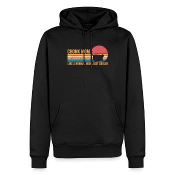 Chonk Meme Katze - Männer Premium Bio Hoodie - Schwarz - Vorne - Nico (187cm)