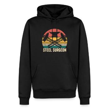 Stahlchirurg Schmied Schmiedekunst Vintage - Männer Premium Bio Hoodie - Schwarz - Vorne - Nico (187cm)