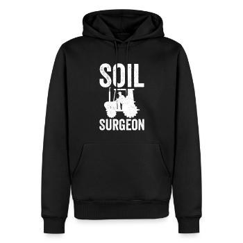 Soil Surgeon Landwirt Landwirtschaft - Männer Premium Bio Hoodie - Schwarz - Vorne - Nico (187cm)
