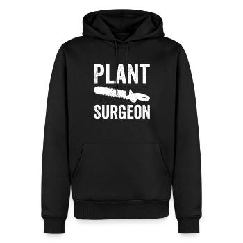 Plant Surgeon Gartenarbeit Gärtner Pflanzen - Männer Premium Bio Hoodie - Schwarz - Vorne - Nico (187cm)