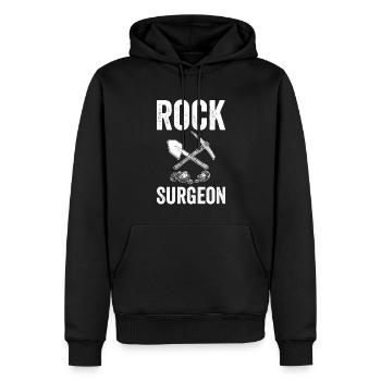 Chirurgien de roche Géologue Chasse aux rochers Chasseurs de roches - Sweat à capuche Premium bio Homme - noir - Devant - Nico (187cm)