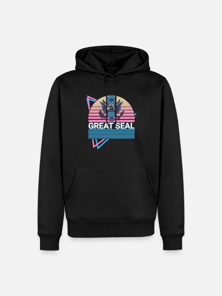 Grand joint rétro - Sweat à capuche Premium bio Homme - noir