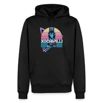 Xochipilli Aztec God Rétro - Sweat à capuche Premium bio Homme - noir - Devant - Nico (187cm)