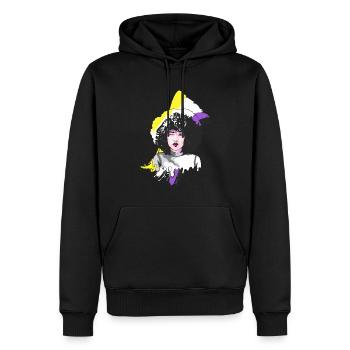 Afro Girl Nonbinary Pride Schwarze Geschichte Mela - Männer Premium Bio Hoodie - Schwarz - Vorne - Nico (187cm)