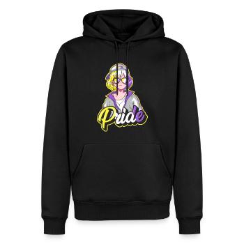 Nonbinary Stolz Japanisch Cool Anime Mädchen Non B - Männer Premium Bio Hoodie - Schwarz - Vorne - Nico (187cm)