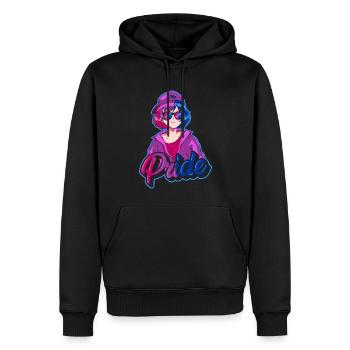 Bisexuell Stolz Bi Japanisch Cool Anime Mädchen Bi - Männer Premium Bio Hoodie - Schwarz - Vorne - Nico (187cm)