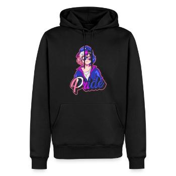 Genderfluid Proud Japanese Cool Anime Girl Gen - Sweat à capuche Premium bio Homme - noir - Devant - Nico (187cm)
