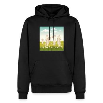 Bloomcore Esthétique Statue grecque Flowercor - Sweat à capuche Premium bio Homme - noir - Devant - Nico (187cm)
