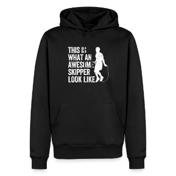 Lustiges Springseil Springseil - Männer Premium Bio Hoodie - Schwarz - Vorne - Nico (187cm)