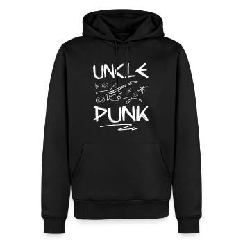 Onkel Punk Rock - Männer Premium Bio Hoodie - Schwarz - Vorne - Nico (187cm)