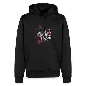 Gruselige Hexen Dämonen Zeichen Motiv - Männer Premium Bio Hoodie - Schwarz - Vorne - Nico (187cm)