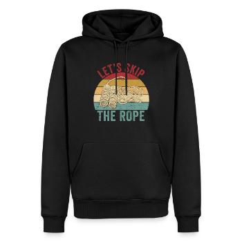 Funny Skipping Rope Skipping Rope Let's Skip The Rope - Men’s Premium Organic Hoodie - black - Front - Nico (187cm)