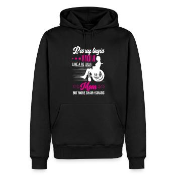 Lustige Querschnittslähmung Rollstuhl Querschnitts - Männer Premium Bio Hoodie - Schwarz - Vorne - Nico (187cm)