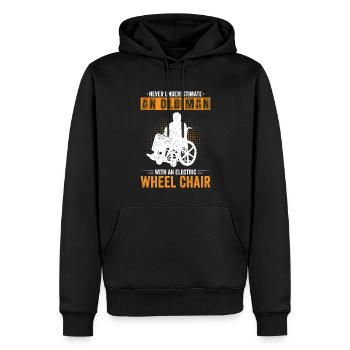 Funny Spinal Cord Injury Wheelchair Cross-Section - Men’s Premium Organic Hoodie - black - Front - Nico (187cm)