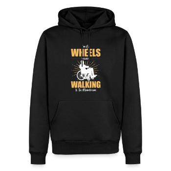 Drôle de lésion de la moelle épinière Coupe transversale du fauteuil roulant - Sweat à capuche Premium bio Homme - noir - Devant - Nico (187cm)