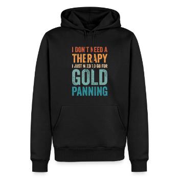 Drôles de panneurs d’or chercheurs d’or chercheurs d’or excavatrices - Sweat à capuche Premium bio Homme - noir - Devant - Nico (187cm)