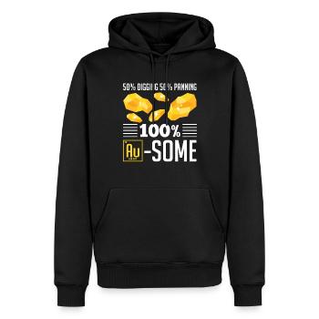 Drôles de panneurs d’or chercheurs d’or chercheurs d’or excavatrices - Sweat à capuche Premium bio Homme - noir - Devant - Nico (187cm)