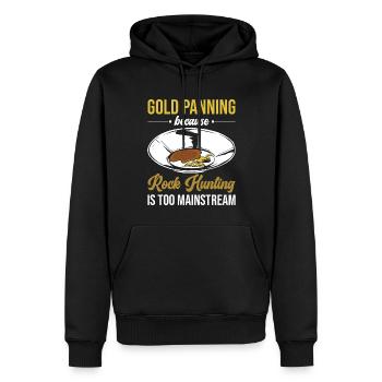 Drôles de panneurs d’or chercheurs d’or chercheurs d’or excavatrices - Sweat à capuche Premium bio Homme - noir - Devant - Nico (187cm)
