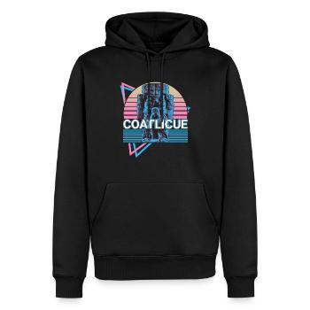 Coatlicue Mère des Dieux Déesse Aztèque des Aztèques - Sweat à capuche Premium bio Homme - noir - Devant - Nico (187cm)