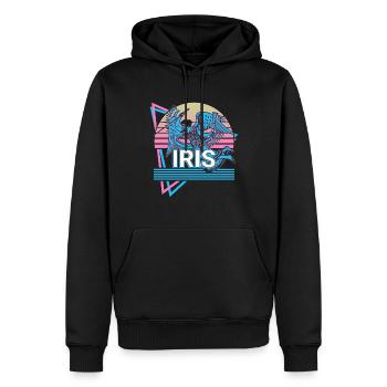 Déesse Iris Mythologie grecque antique Rétro - Sweat à capuche Premium bio Homme - noir - Devant - Nico (187cm)