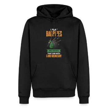 Lustiges Dudelsackspieler Musiker Design - Männer Premium Bio Hoodie - Schwarz - Vorne - Nico (187cm)