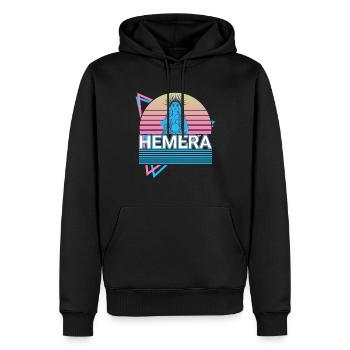 Héméra Déesse Grec Ancien Grec Mythol - Sweat à capuche Premium bio Homme - noir - Devant - Nico (187cm)