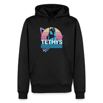 Déesse Téthys Mythologie grecque antique - Sweat à capuche Premium bio Homme - noir - Devant - Nico (187cm)