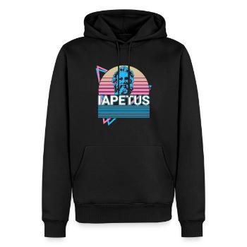 Japet dieu grec Mythe grec antique - Sweat à capuche Premium bio Homme - noir - Devant - Nico (187cm)