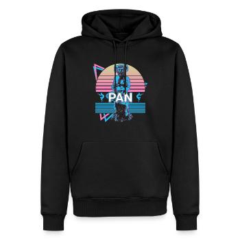 Pan Greek God Mythologie grecque antique - Sweat à capuche Premium bio Homme - noir - Devant - Nico (187cm)