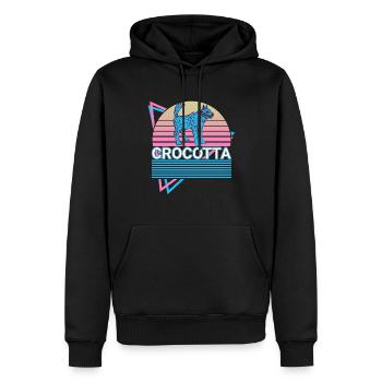 Crocotta Cynolycus créature mythique mythologie grecque - Sweat à capuche Premium bio Homme - noir - Devant - Nico (187cm)