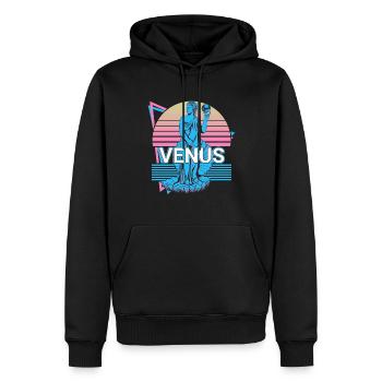 Vénus Dieu de l’Amour et de la Beauté Antiquité romaine - Sweat à capuche Premium bio Homme - noir - Devant - Nico (187cm)