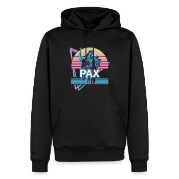Pax Dieu de la Paix Mythologie romaine antique R - Sweat à capuche Premium bio Homme - noir - Devant - Nico (187cm)
