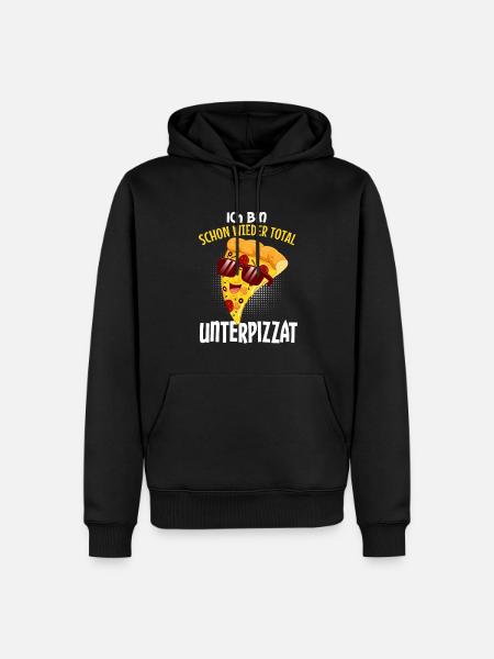 Ich bin unterpizzat - Männer Premium Bio Hoodie - Schwarz