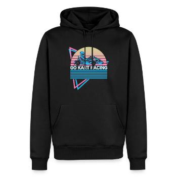 Go Kart Racing Rétro Go-Kart - Sweat à capuche Premium bio Homme - noir - Devant - Nico (187cm)