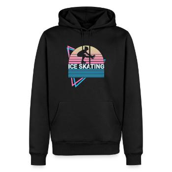 Schlittschuhlaufen Retro Schlittschuhläufer - Männer Premium Bio Hoodie - Schwarz - Vorne - Nico (187cm)