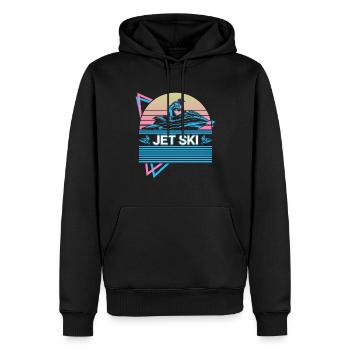 Jet Ski Retro - Männer Premium Bio Hoodie - Schwarz - Vorne - Nico (187cm)