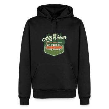 Lustiges Rentner Campingwagen Motiv - Männer Premium Bio Hoodie - Schwarz - Vorne - Nico (187cm)
