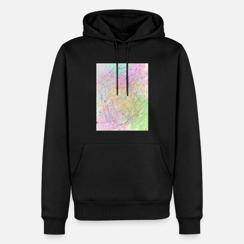 Art Academia Aquarelle Esthétique - Sweat à capuche Premium bio Homme - noir
