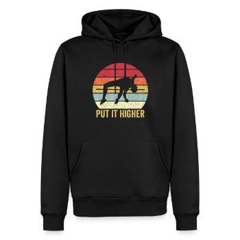 Funny Pole Vaulting Stabhochsprung Put It Higher R - Männer Premium Bio Hoodie - Schwarz - Vorne - Nico (187cm)