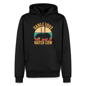 Lustiges Nilpferd Nilpferd Gefährliches Wasser Kuh - Männer Premium Bio Hoodie - Schwarz - Vorne - Nico (187cm)