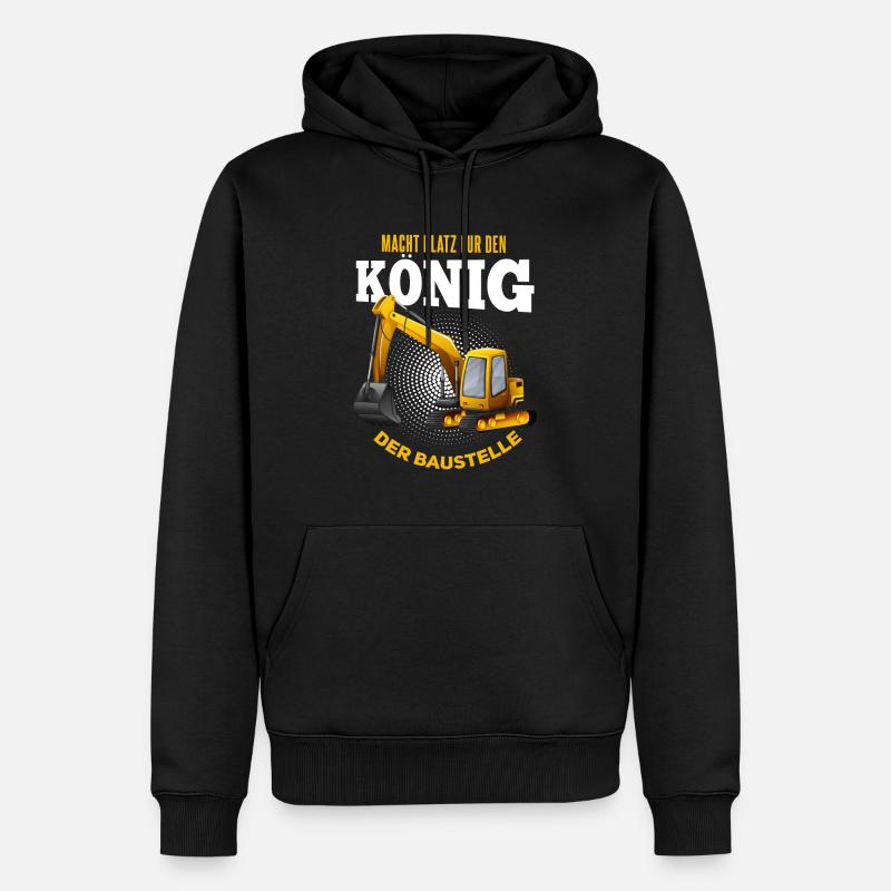 Cooles Bagger Baggerfahrer Spruch Motiv - Männer Premium Bio Hoodie - Schwarz