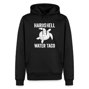 Drôle de taco aquatique à carapace dure de tortue - Sweat à capuche Premium bio Homme - noir - Devant - Nico (187cm)