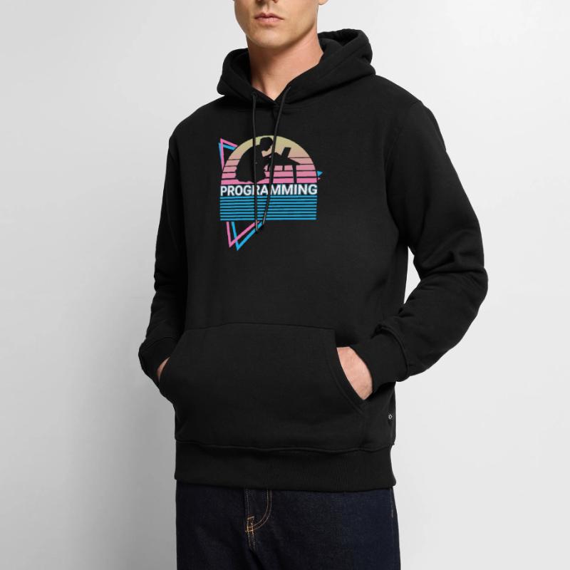 Programmeur de programmation Retro Sweat à capuche Premium bio Homme