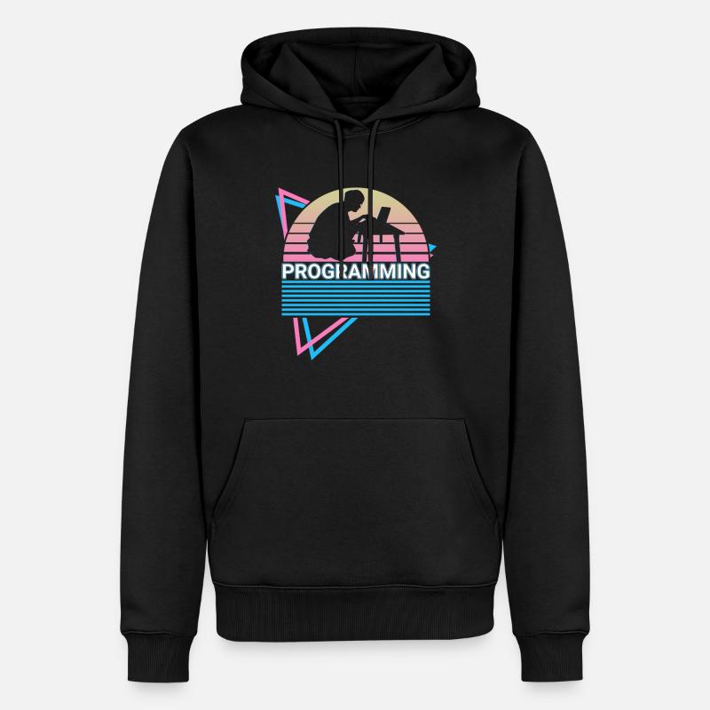 Programmierung Programmierer Retro - Männer Premium Bio Hoodie - Schwarz